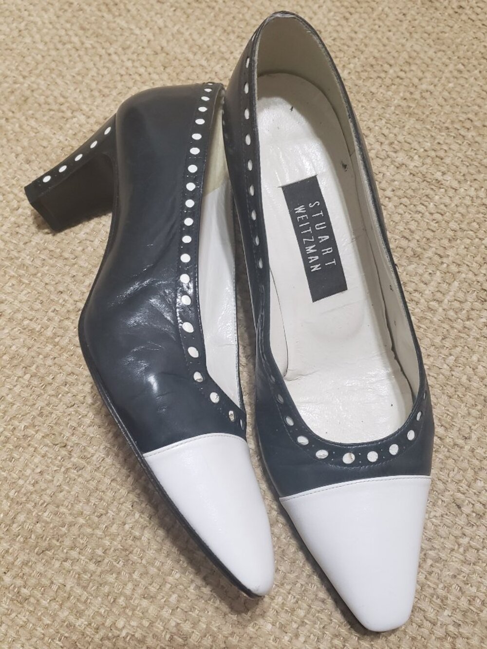 Vintage Stuart Weitzman Leather Spectator Pump